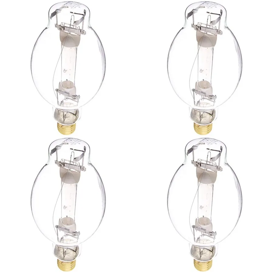 Compact HID Lamp, 1000W Light Bulb, E39 Mogul Base, BT37, 100500 Lumens, 3800K, Clear 64469