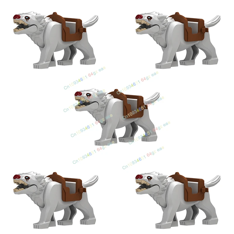 

Animals Series Medieval Wolf Models Accesssories Assemble scene Building Blocks Character Collection Educational Kids Toys Gifts