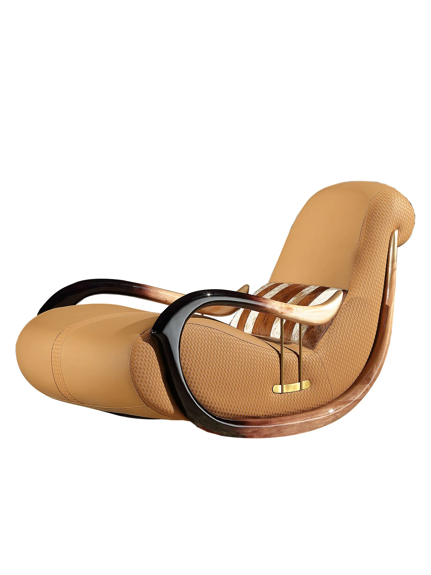

Original design of light luxury recliner leather leisure rocking chair