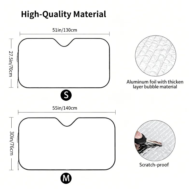 2D FLAT PRINTING Funny German Shepherds Car Ride Unique Design Sun Shade, Perfect for Various Driver Needs & Enhances