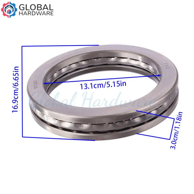 플랫 베어링 51126은 주로 축방향 및 단방향의 무거운 하중을 견디는 데 사용됩니다.