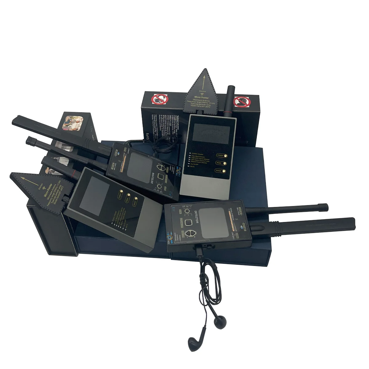 

Multi-Functional Anti Spy Kit, Detects Hidden Camera GPS Tracker Listening Bug, 6 Detection Modes with LED Display & Alarm