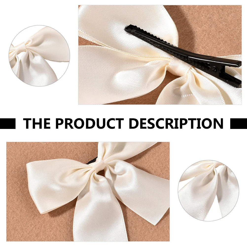 

2pcs Wedding Clip Elegant Bow Clip Bride Back Bowknot Barrette Bridal Shower Hair Bowknot Barrette Hair Accessory