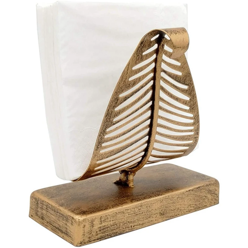 Hot 3X Freestanding Modern Napkin Holder With Leaf Design, Desktop Paper Towel Dispenser, Napkin Storage Storage Box