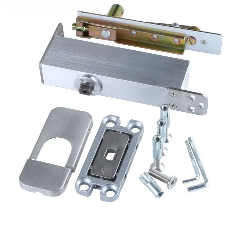 80Kg Heavy  2 Grade Adjustment Bottom Patch Close Floor Spring Pivot Hinge Wooden Aluminum Frame Mortise and tenon