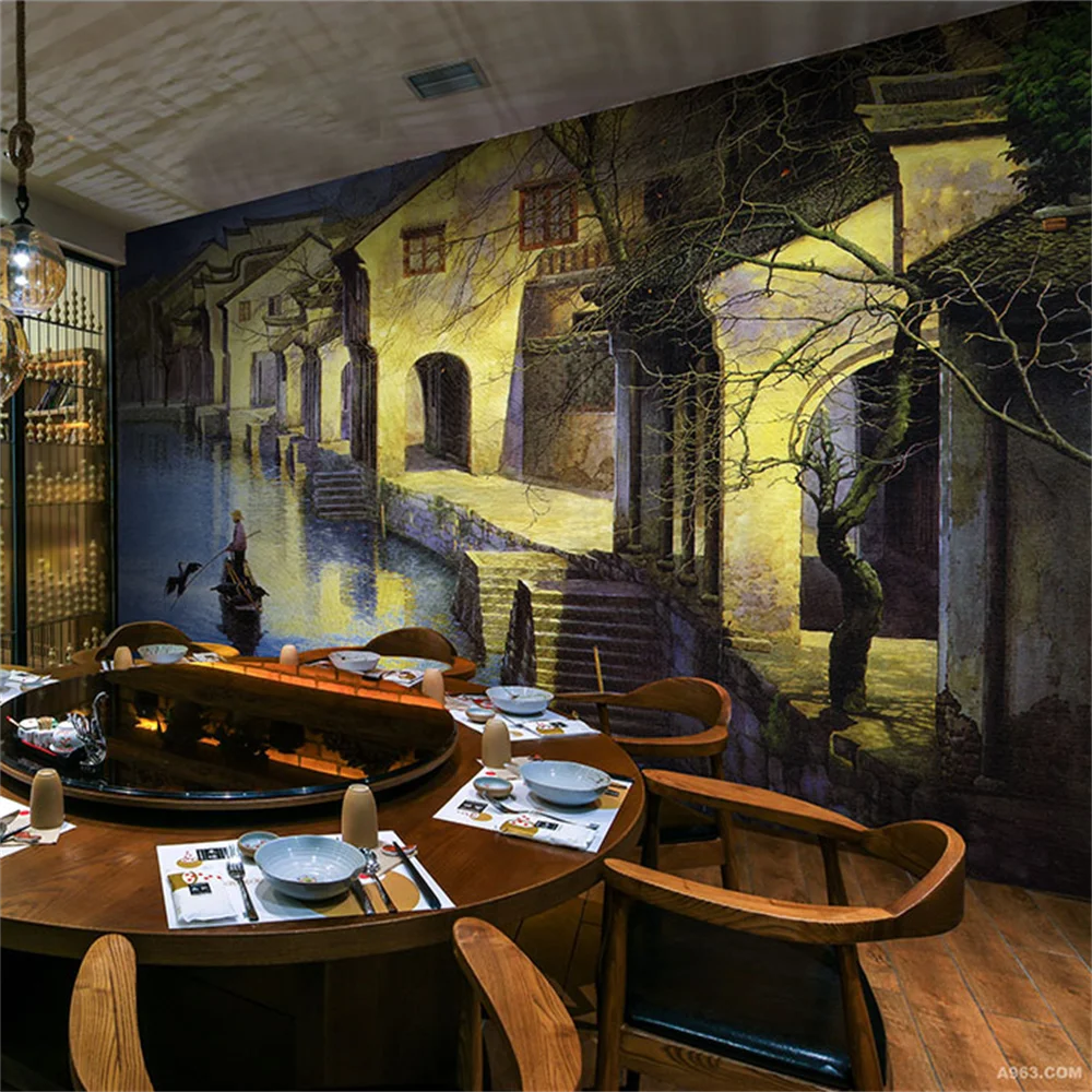 Custom Space extension wallpaper 3d seascape city building background mural restaurant wall papers home decor home improvement