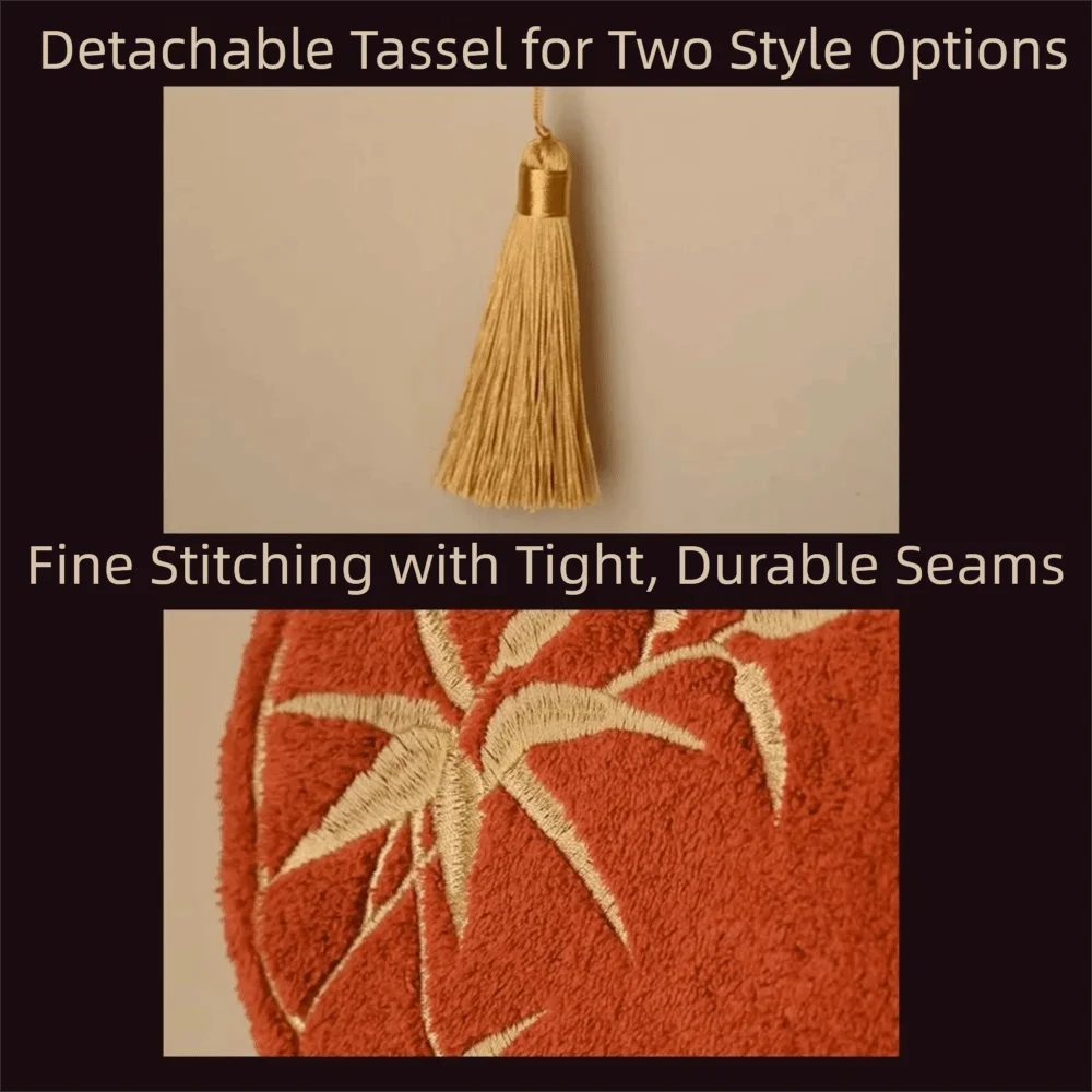 Toalla de mano estilo linterna creativa, absorbente, gruesa, linterna roja, toallas de lavado, bordado chino de doble propósito