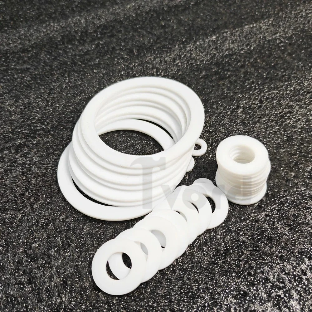 

PTFE Flat Washer Gasket Thickness 1.25mm ID3mm~160mm High Temperature Resistant PTFE Flat Pad Plastic Disc Washer Sealing Gasket