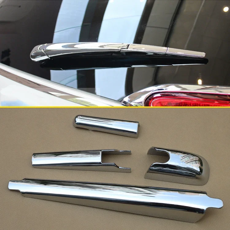 Chrome Rear Window Windshield Wiper Cover Trims For Jeep Cherokee KL 2014-2021