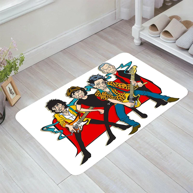 Rock Band R-Rolling S-Stones Floor Mat Living Room Rugs Carpets Home Balcony Kitchen Rug Carpet Entrance of House Foot Door Mats