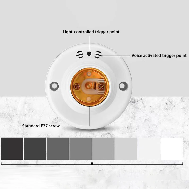 Dźwięk o wysokiej czułości Przełącznik sterowania głosowego Korytarz E27 Podstawa lampy Uchwyt żarówki LED Automatyczne włączanie i wyłączanie