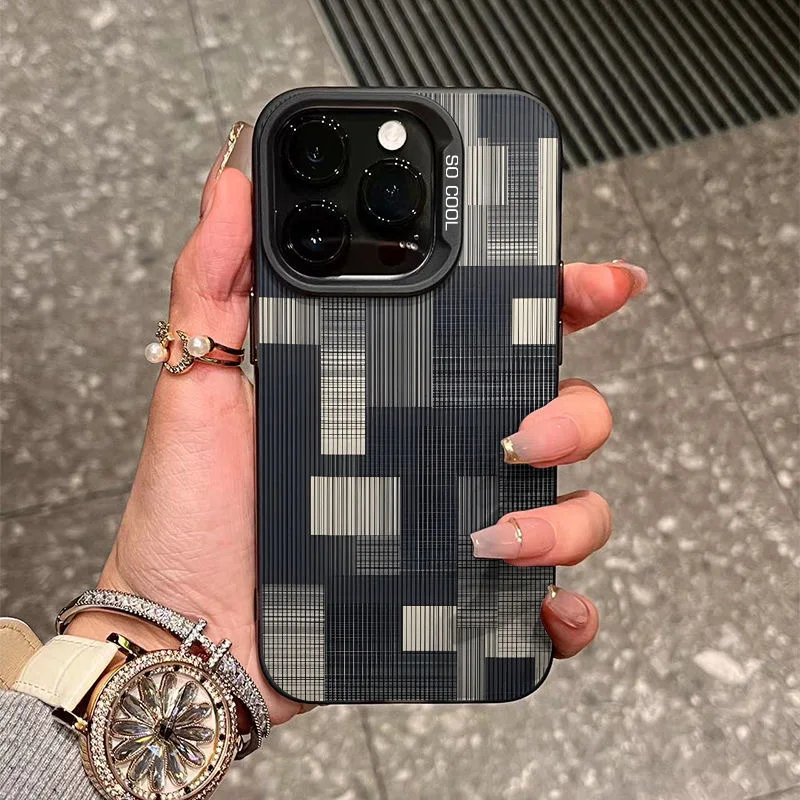 

Hazy feeling phone case for iPhone 16 15 14 13 12 11 Pro/ Max/Plus shock-proof rear cover anti-fingerprint。