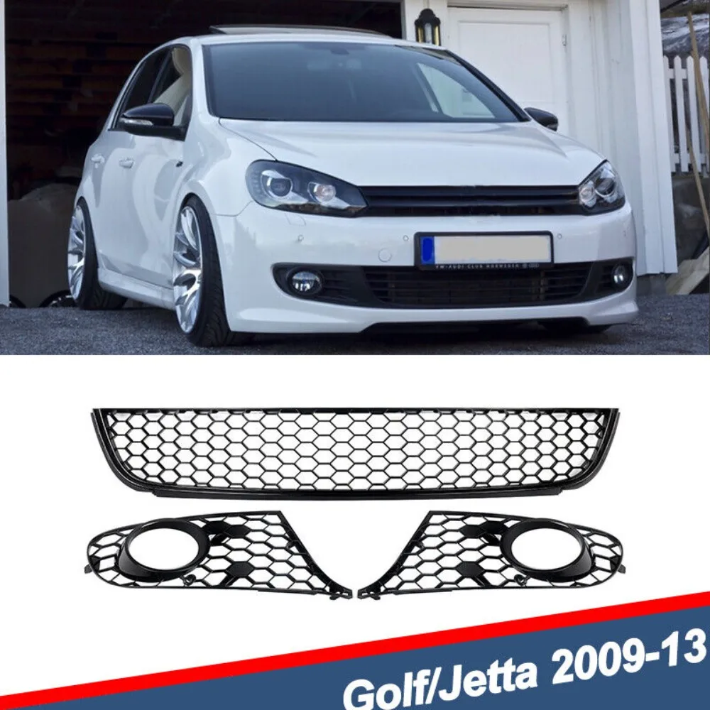 

Front Lower Grille Fog Light Grill Cover Honeycomb For 2009-2013 VW Golf/Jetta MK6 United States