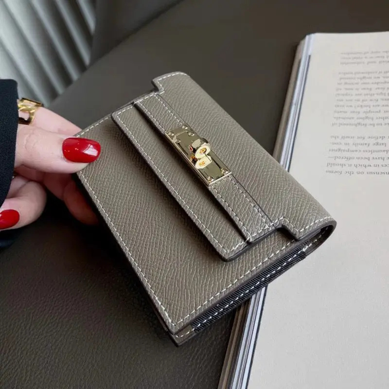 

New PU leather Rfid women's card wallet small change wallet suitable for women's short wallets with card holders