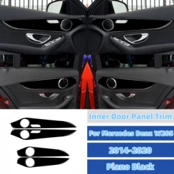 For Mercedes W205 Benz GLC C Class 2014-2020 Piano Black Car Interior Door Panel Trim Decorative Sticker Auto Tuning  Assesories