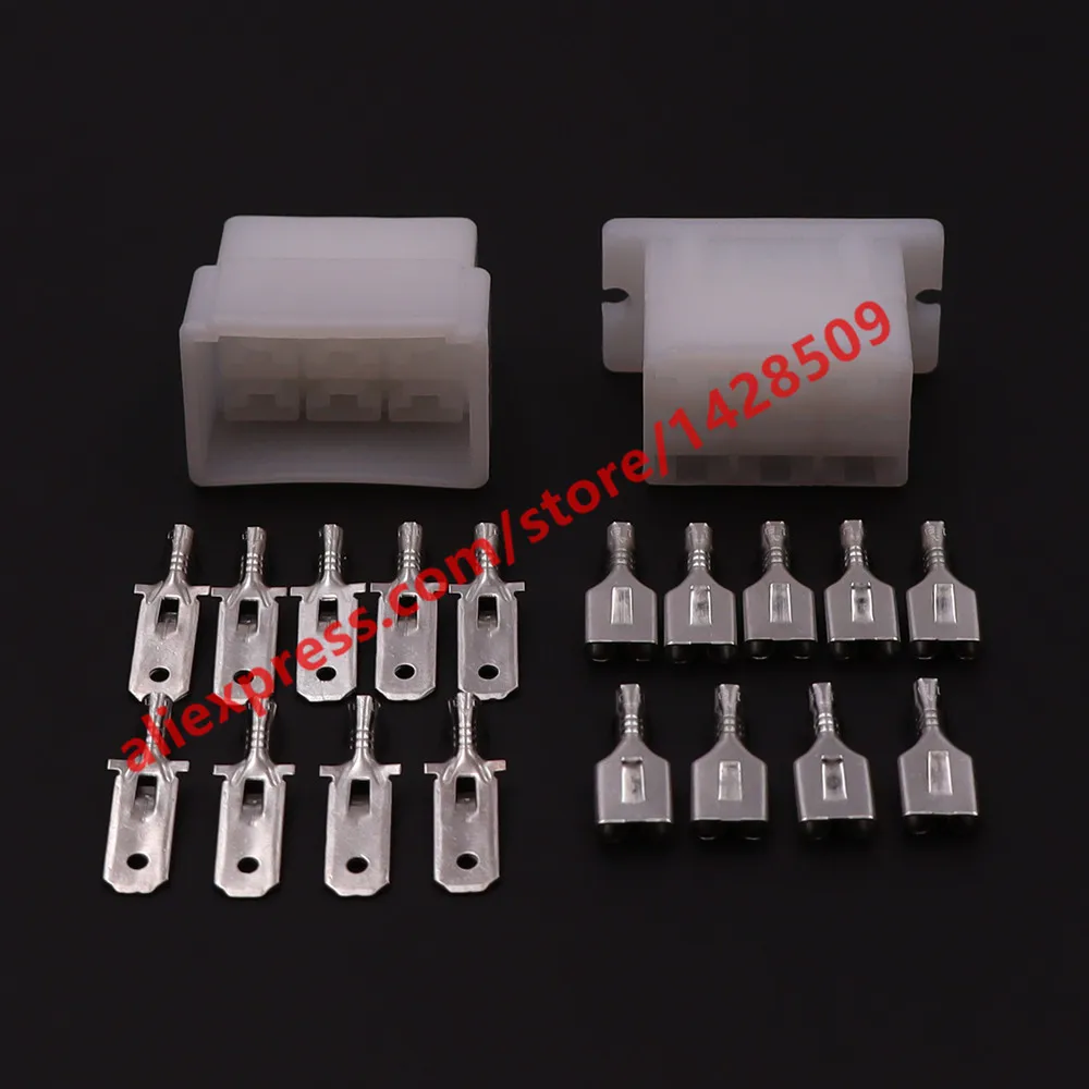 1 Set 9 Pin 6.3 Series Automotive Plastic Housing Unsealed Socket Car High Current Electric Cable Connector