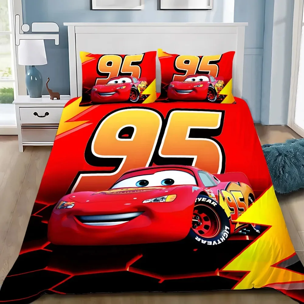 95 Rote Auto-Bettbezüge, Kissenbezüge, Auto-Bettwäsche-Set für Erwachsene, Jungen, Mädchen, Schlafzimmerdekoration, Kindergeschenk, Einzelbett, Doppelbett, große Größe ﻿ – Detail 7