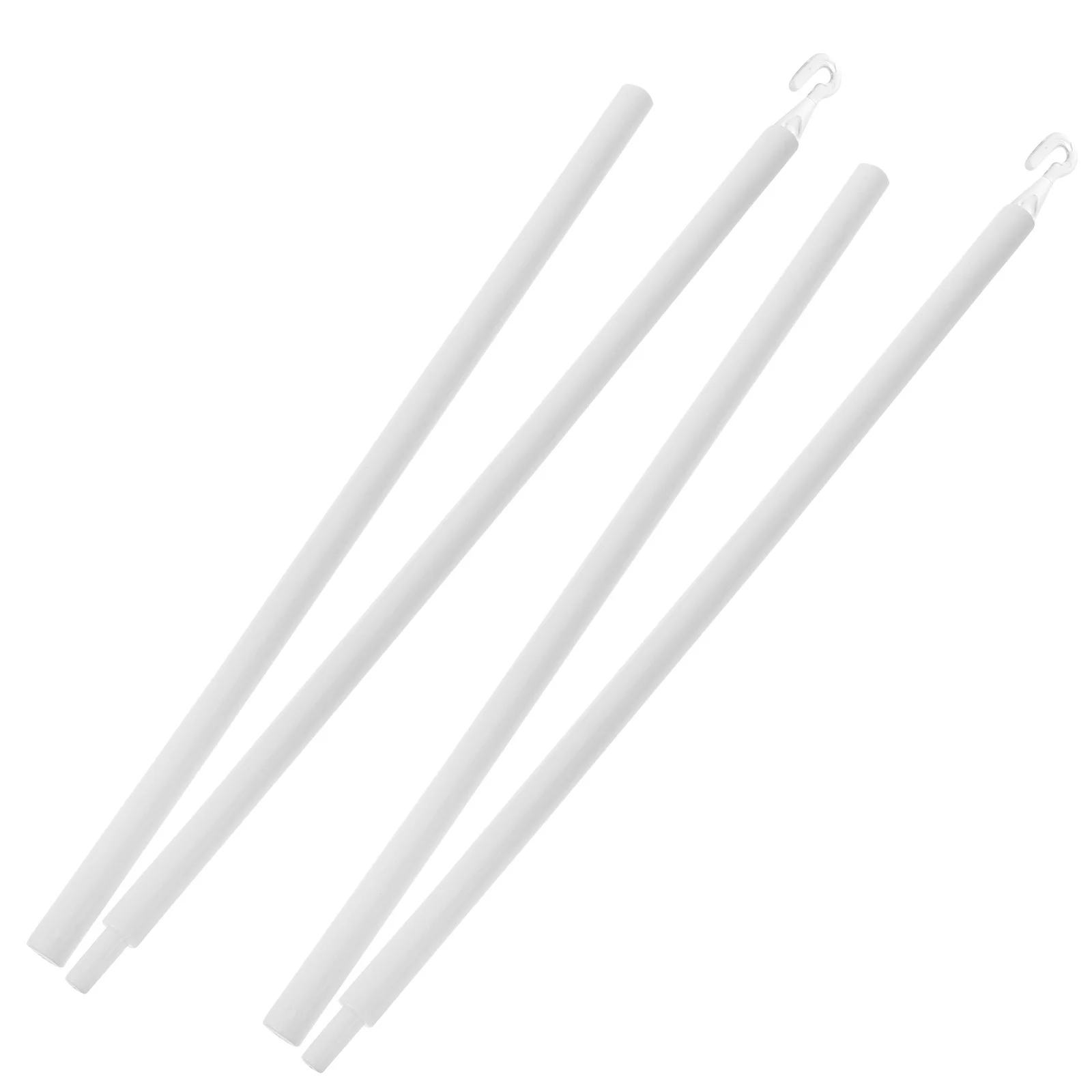 

2pcs Wand Replacement With Hook Plastic Curtain Rods For Vertical Blind Repair White Curtain Stick Drapery Pull Rod Window