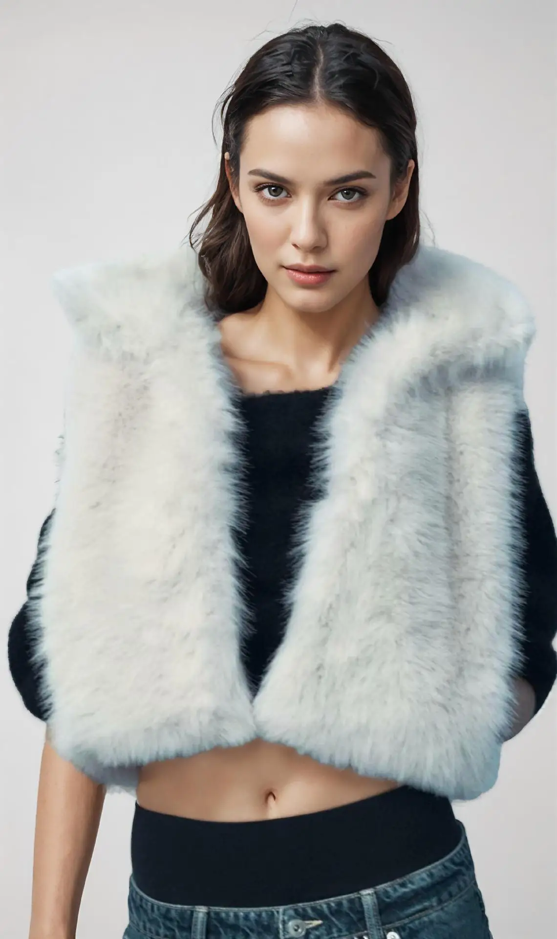 Nuevo chaleco informal de piel sintética estilo callejero para mujer, prendas de vestir exteriores, Top, trajes de uso diario, ropa de calle de piel sintética para días fríos, Tops