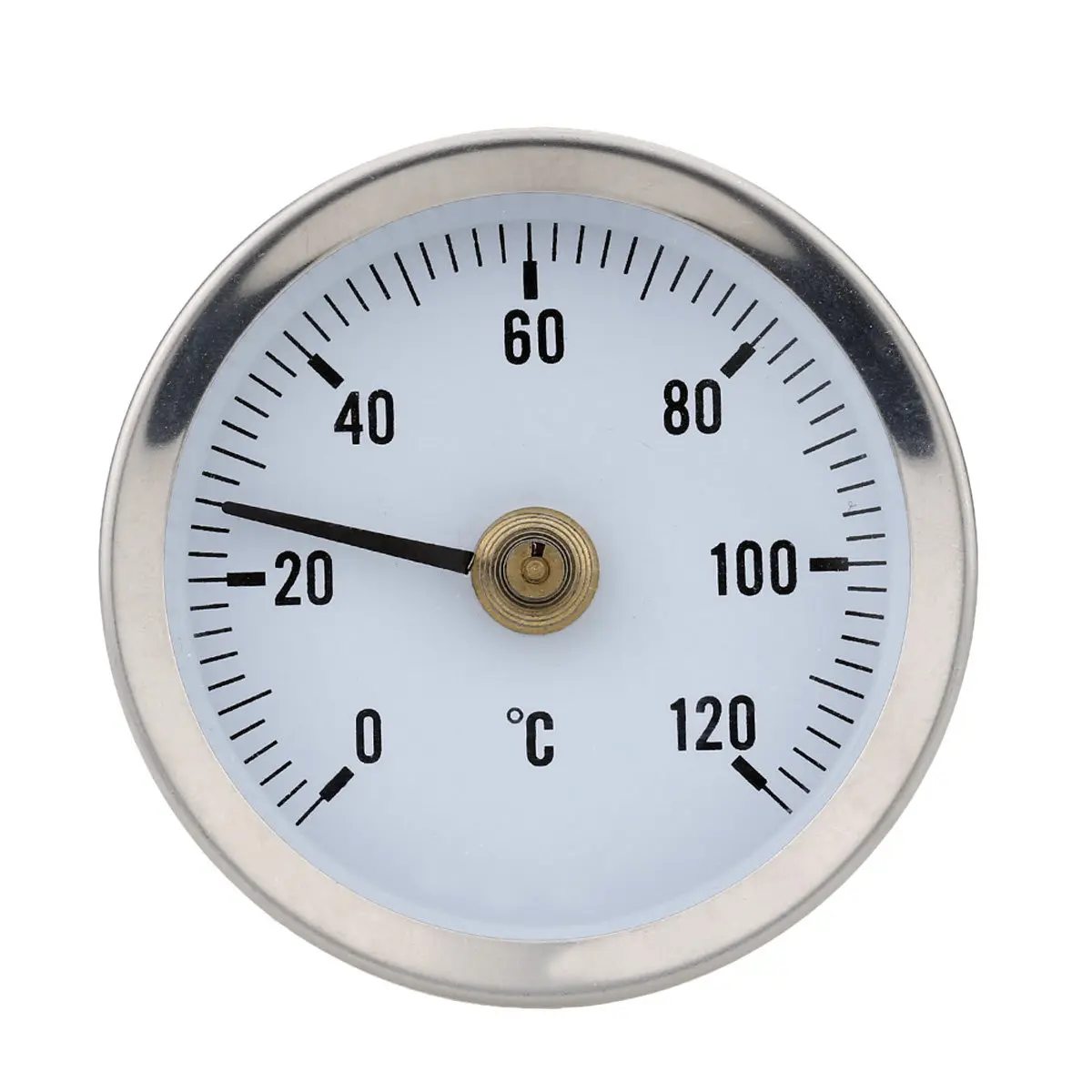 63Mm Heavy Duty Pipe Thermometer Spring Mount Dual Metal Dial Gauge for Water Pipe Air Conditioner Refrigerant Line Oil Tank