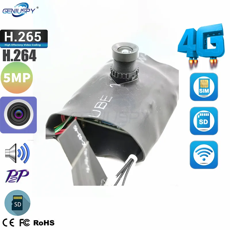 

1920P Wireless MINI 4G Pin hole Built-in MIC Micro SD Card Slot 3G 4G SIM Camera Module For Industry