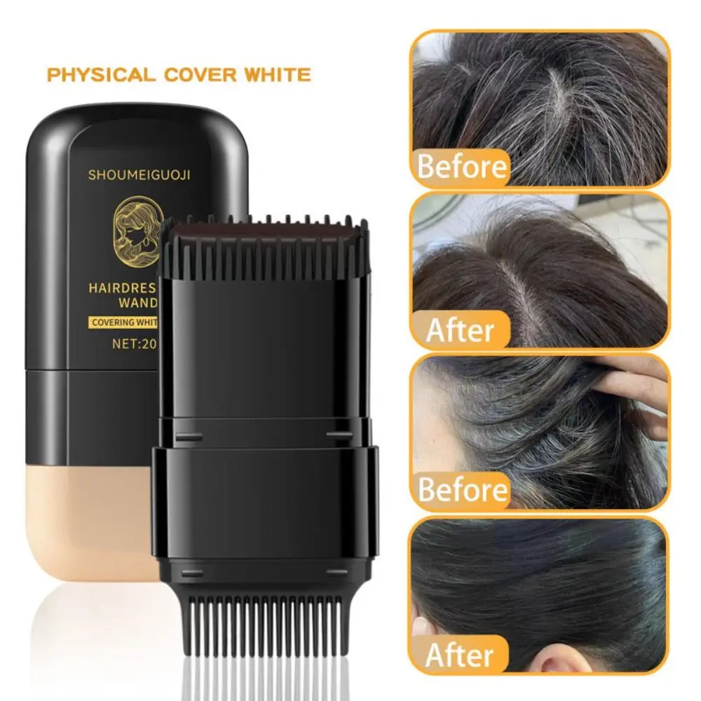 New Waterproof Comb Hair Dye Black Color Sweat-proof 2 in 1 Instant Dye Easy to Use Hair Dye Comb Stick for Gray Hair Coverage