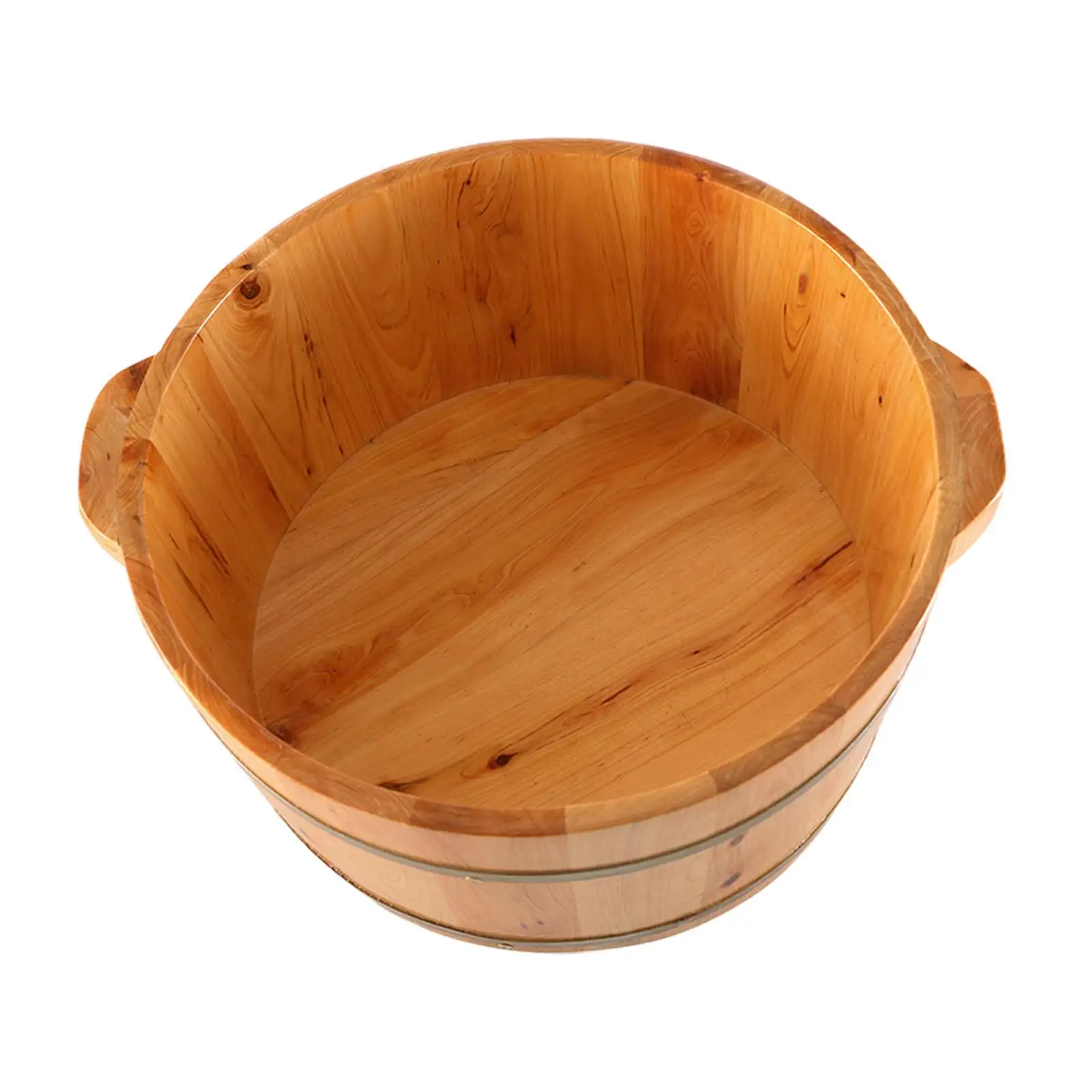 Foot Bath Basin with Handle Foot Soaking Basin Wooden Foot Footbath Bucket Foot Tub for Foot SPA Women Men Bathroom Soaking Feet