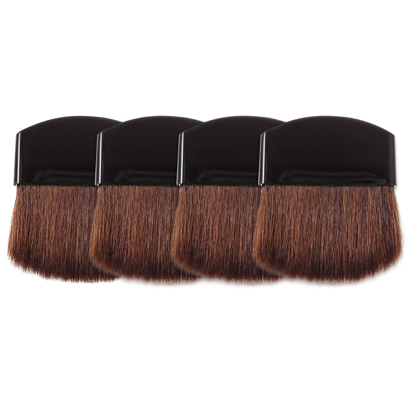 

4pcs Makeup Brush Blending Shaped Handle for Cheeks Blush Highlighter Soft Bristles Mini Tools