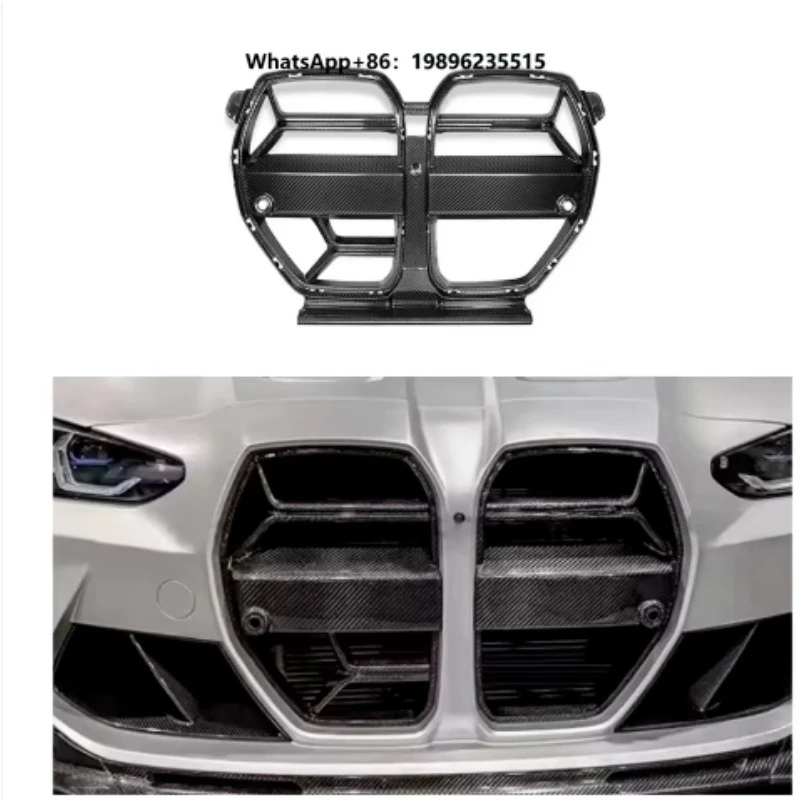 Dry Carbon Fiber Car Parts Auto Front Bumper Grill for G80 M3 M4 G82 G83 2021+  Front Grilles