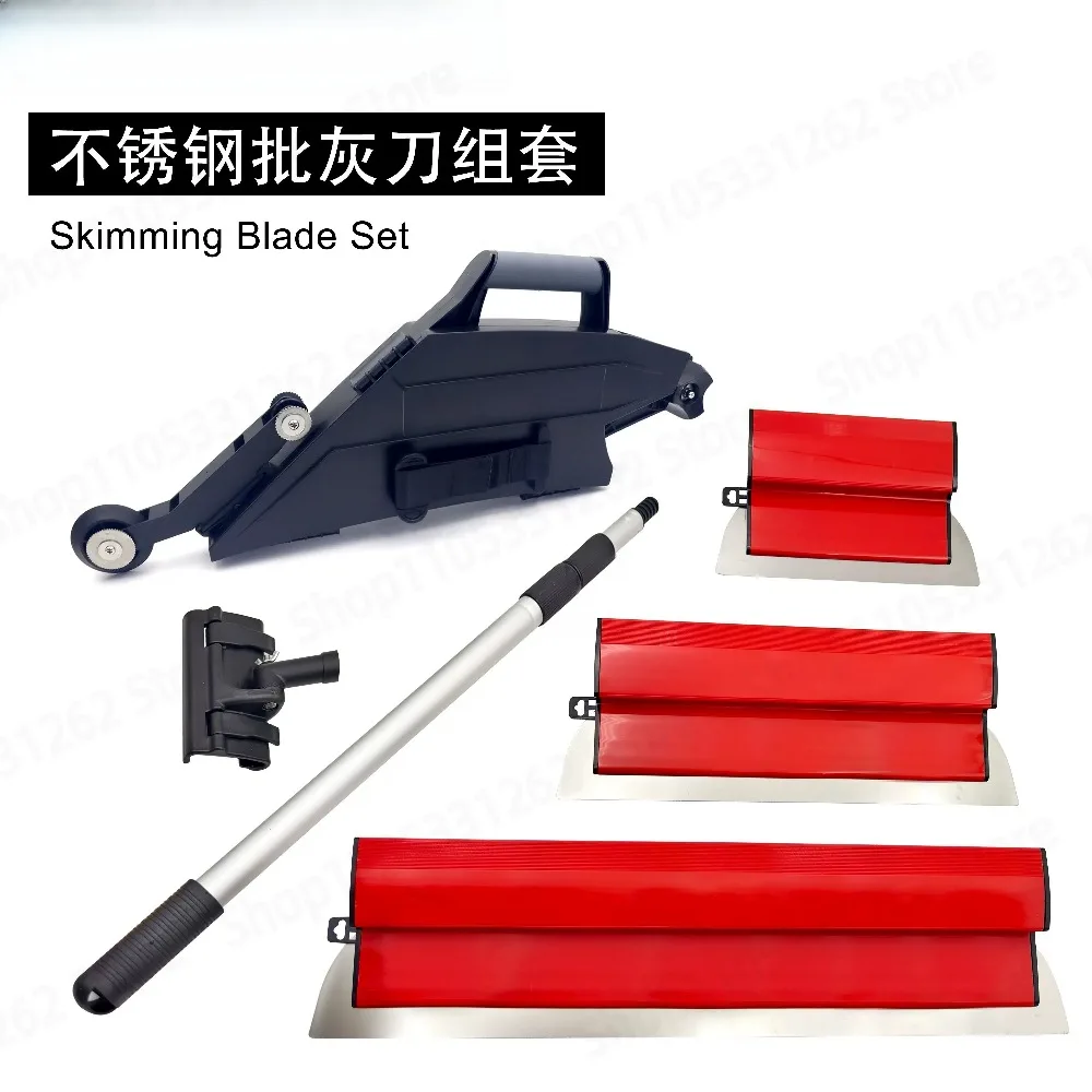 Drywall Tool Set, Cement Mortar Gypsum Paint Smoothing Batch Ash Scraper, Stainless Steel Scraper Set