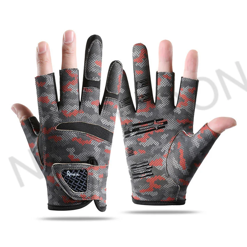Lightweight Breathable Anti-UV Anti-slip Fishing Gloves Outdoor Waterproof