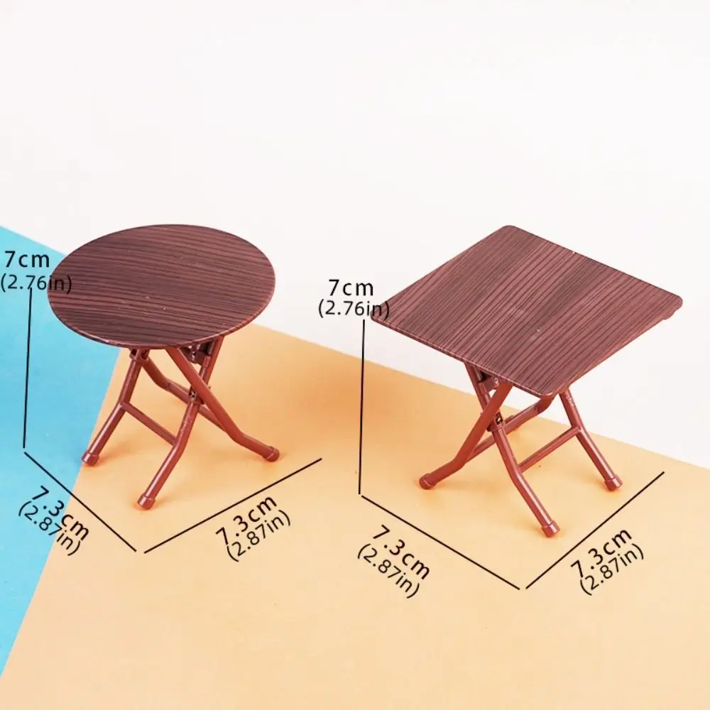 Table pliante pour maison de poupée, modèle de scène, Mini tabouret, meubles, Table à manger Miniature, Design réaliste, échelle 1:12