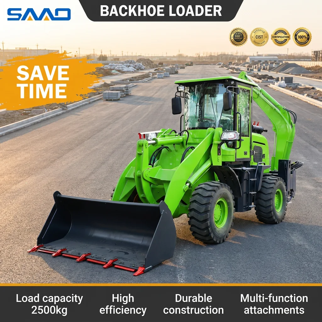 Ce Certified Backhoe Loader Euro 5 Emission Heavy Duty Hydraulic Machinery For Construction Agricultural Use Europe