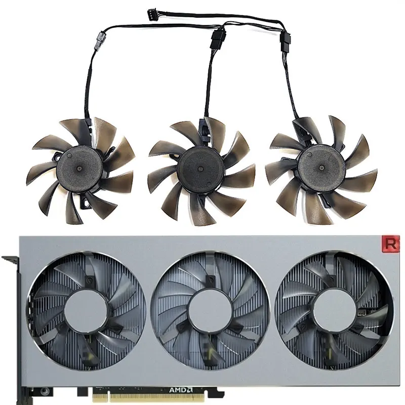 

NEW 1LOT 75MM FD8015H12S FD7010H12S AMD Radeon VII GPU Fan，For XFX RX Radeon VII、ASUS RADEONVII-16G Graphics card cooling fan