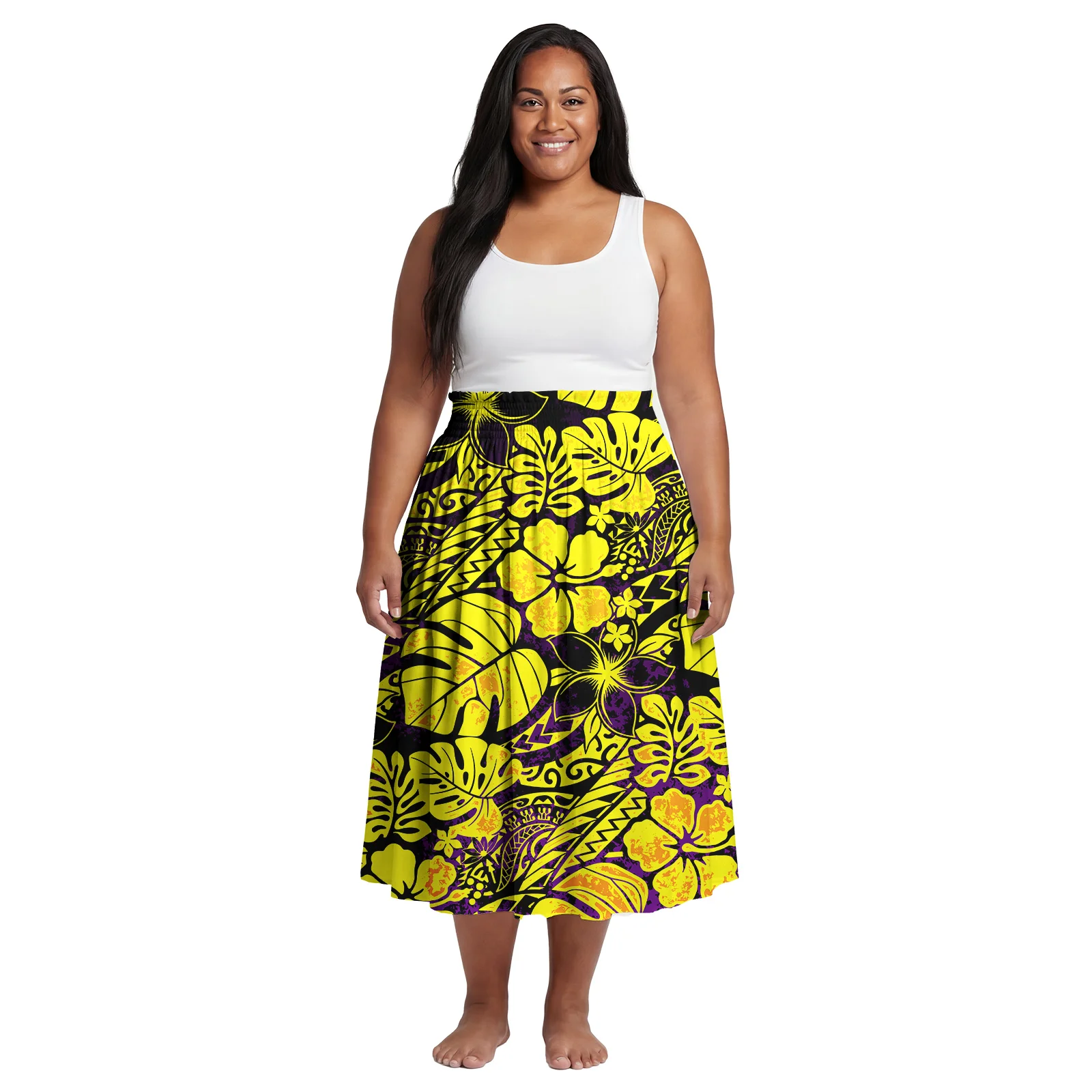 Hot Selling Custom Image Lady Clothing Hawaiian Party Prom Ladies Skirts Polynesian Women Dress Samoan Tight Ome Pencil Skirt