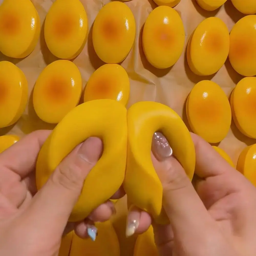 Soft Cute Slow Rising Squishy Cheese Anti-Anxiety Simulated Squishy Bread Pinch Calming Sensory Fidget Cake Adult
