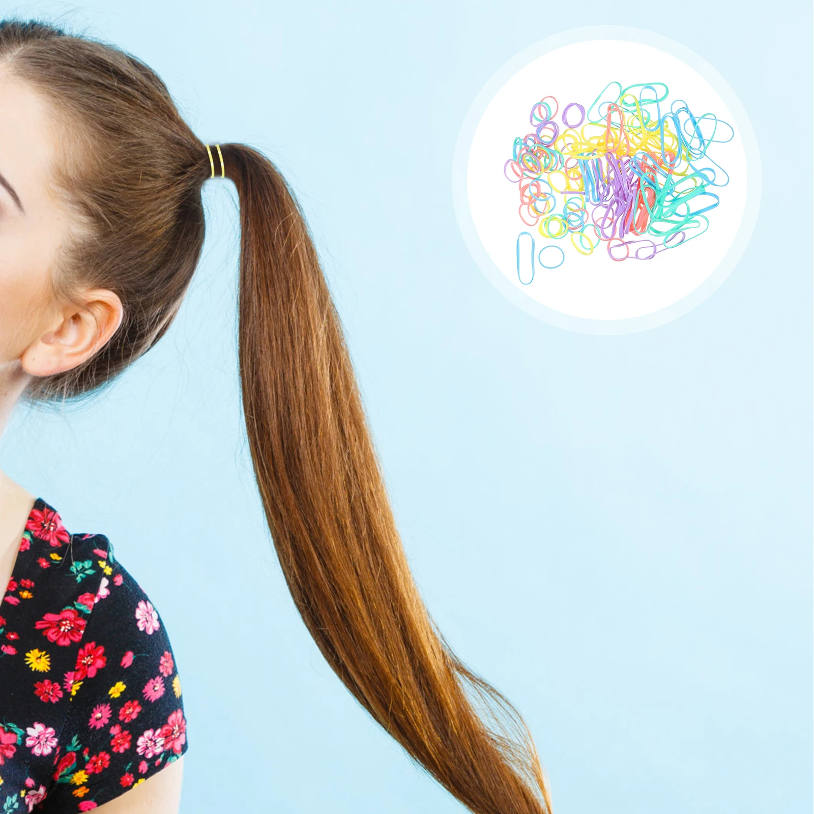 

High Elastic Tie Mini Elastics Headband Thick Tpu Bands Stretchable Scrunchies Girls Rubber Bands Small Hair Ties For Thick Hair