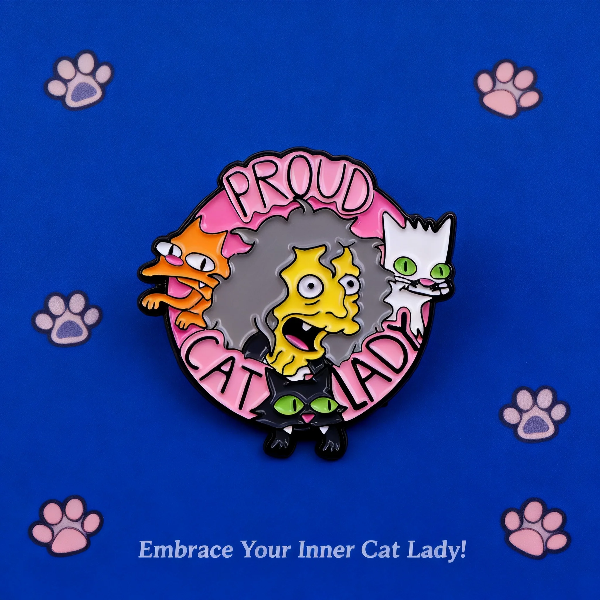 

Cat Lady Enamel Pin Badge Women Brooch Cartoon Jewelry Cosplay Accessory Toy Gift for Backpack Hat Collar Lapel Decoration