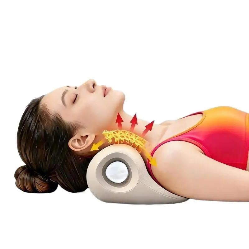 C-Shaped Cervical Massage Pillow Lightweight Neck Shoulder Relaxer Portable for Long Flight Road Trip Use