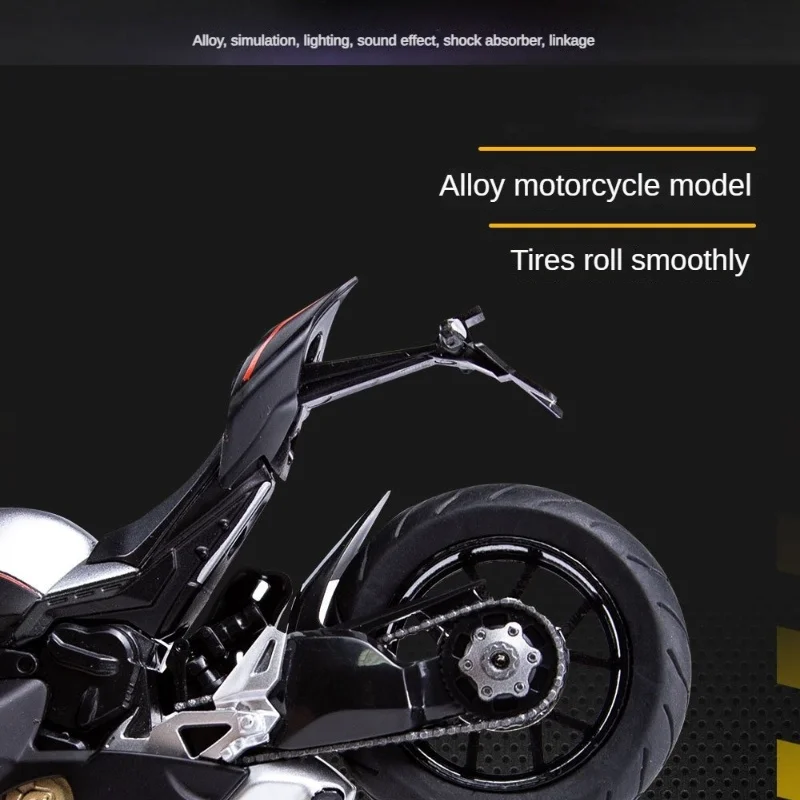 시뮬레이션 합금 오토바이 모델 장난감 자동차, 소리와 빛이 있는 오토바이 경주 모델, 생일 선물에 적합