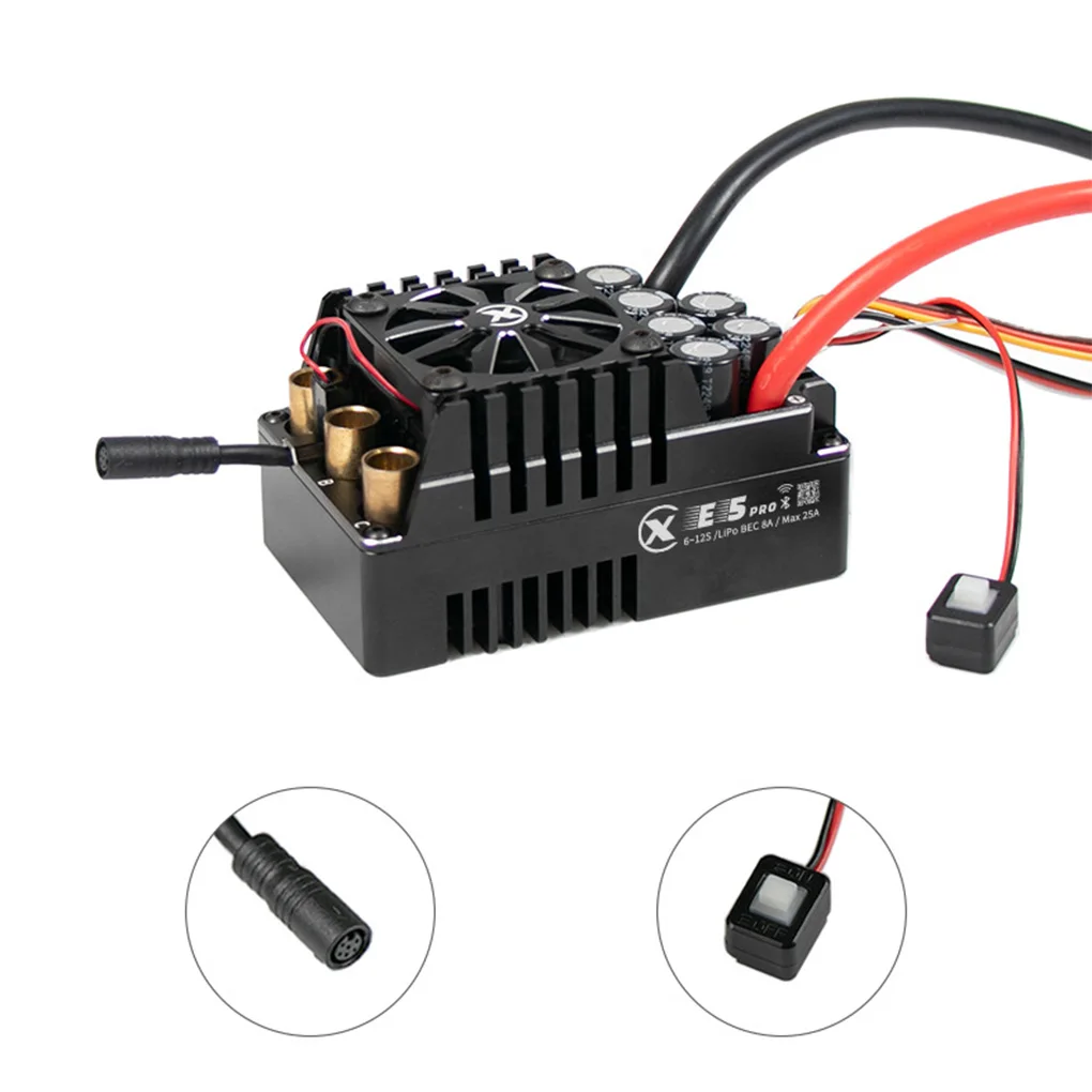 

E5PRO Бесщеточный сенсорный ESC 12S Водонепроницаемый 250A 1/5 Модель дистанционного управления Автомобильное электронное устройство для багги Грузовик Monster Racing