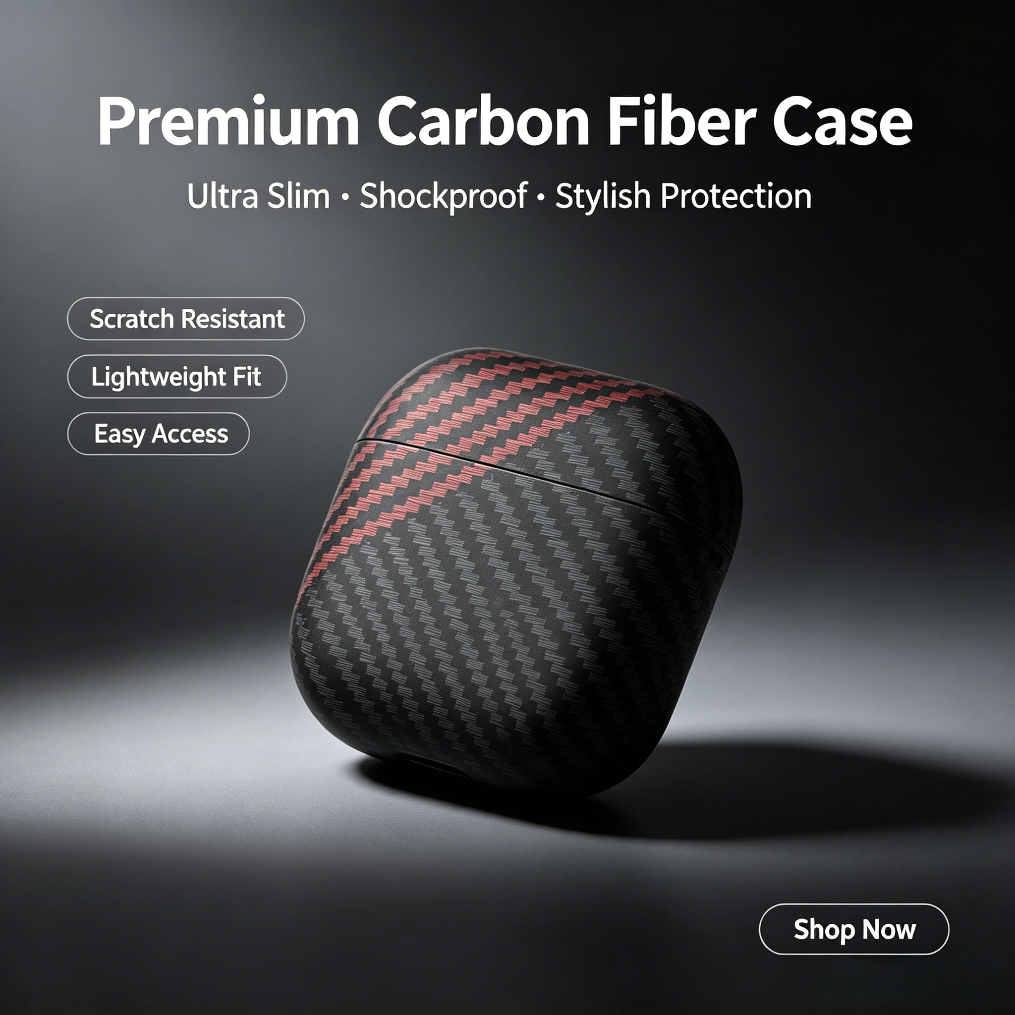 Carbon Fibre Pattern Earphone Case Cover for AirPods 1 2 3 4 Pro 2 Pro 3 Wireless Bluetooth Headset Protective Cover