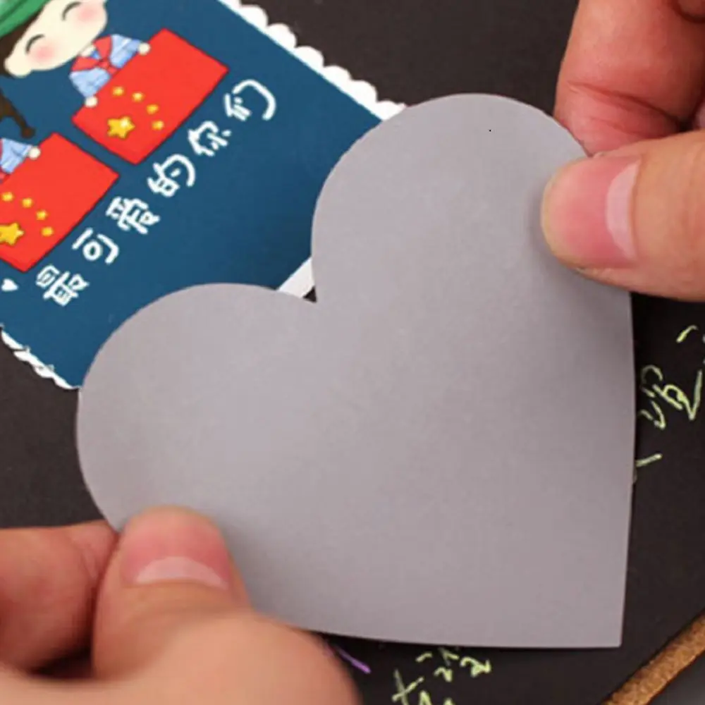 Message Cards Love Heart Shape Golden Multifunctional Labels Scratch Card Sticker Scratch Coating Stickers Self-adhesive