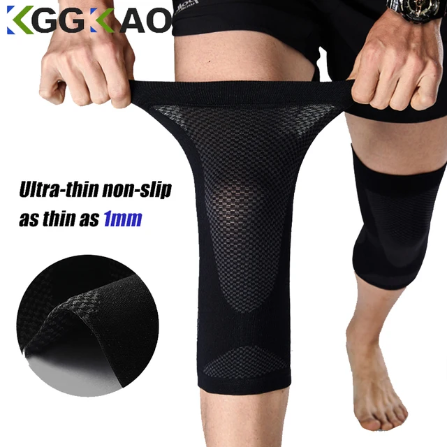 1 para letnie ultra cienkie stabilizator kolana sportowe nakolanniki mężczyzna kobieta siłownia ochraniacze na kolana bieganie zapalenie stawów ból urazów