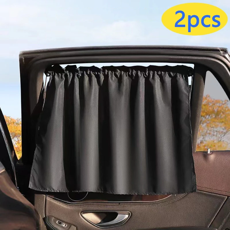 Car Sunshade Curtains Suction Cup Curtain In The Car Window Sunshade Cover Universal Side Window Sunshade UV Protection