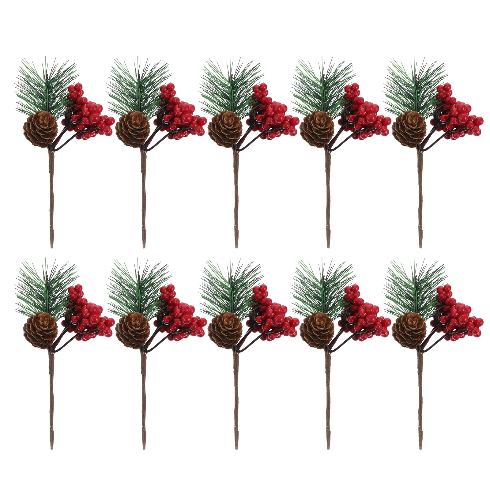 

Christmas Tree Decor Simulated Berry Photo Props Artificial Red Berries Pine Branches Christmas Supplies Centerpieces Stage