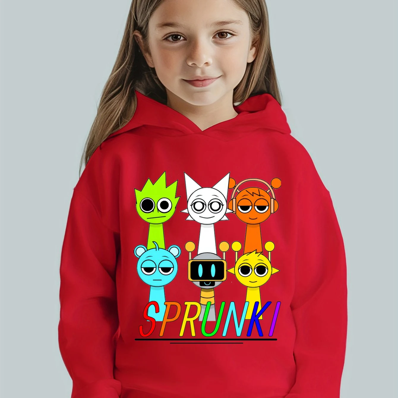 Sprunki Incredibox Children Hoodies Cartoon Sweatshirts Girls Boys Fashion Sport Hoody Tops Spring Autumn Clothes Birthday Gifts