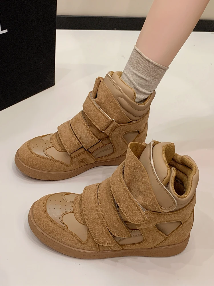 

Женские спортивные высокие кеды Dad oes Thi Sole с внутренней подошвой на подкладке Fce, повседневные универсальные ремешки Veo, цвет Blo oes