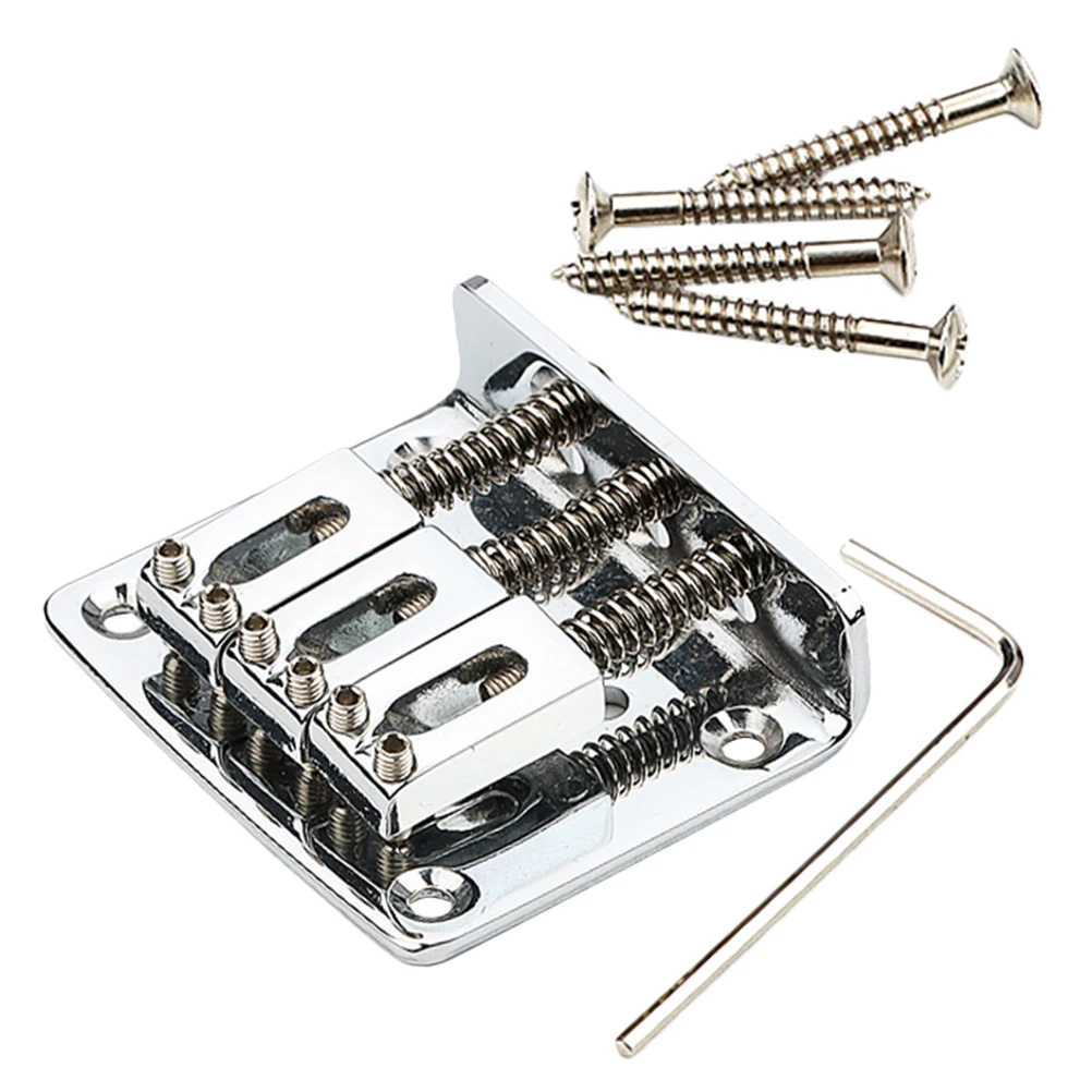 

Accessory Guitar Bridge Electric Saddles Major Professional Silver Stainless Steel Part Replacement