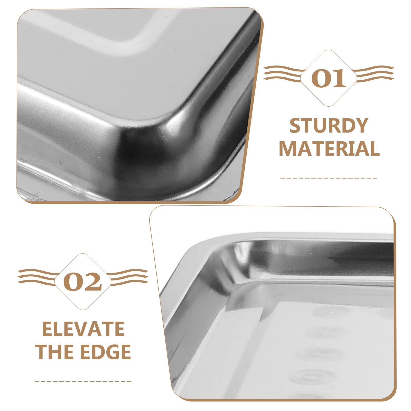 

Stainless Steel Pet Tray Large Durable Non Leak Bottom Tray Replacement for Dog Crate Bunny Cage Parrot Bird Cage Accessories